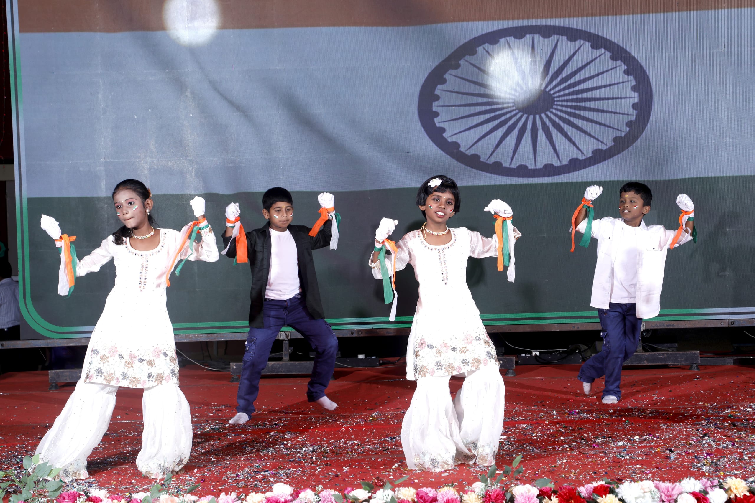 Students performing together